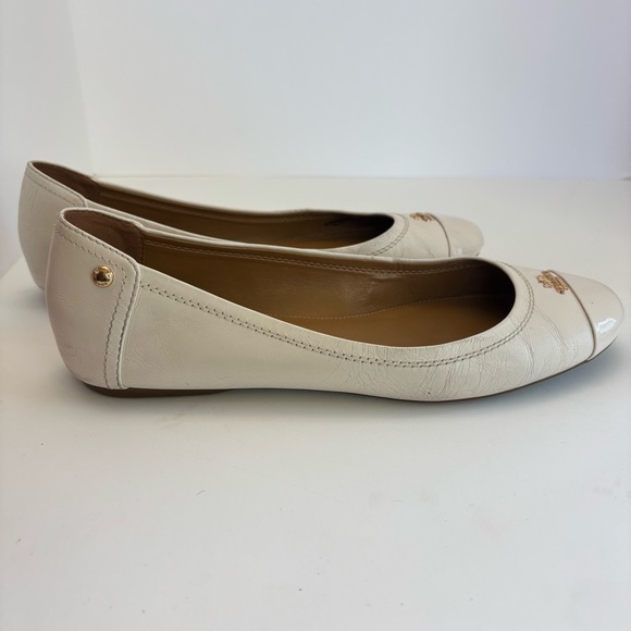 COACH Chelsea Leather Ballet Flat Matte Light Pink Cream Shoes Size 9 - Picture 8 of 11